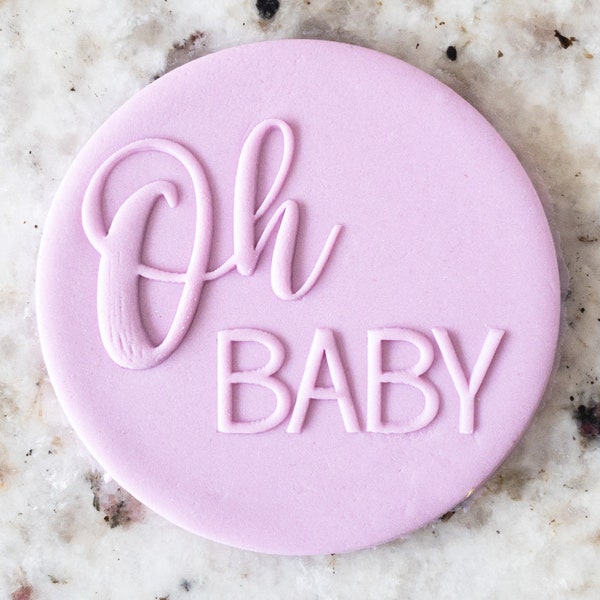 Oh Baby POPup Embosser Cookie Biscuit Stamp Fondant Cake Decorating Icing Cupcakes Stencil