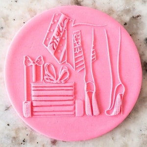 Shopping Presents Bags POPup Embosser Cookie Biscuit Stamp Fondant Cake Decorating Icing Cupcakes Stencil Valentines Day