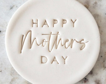 Happy Mothers Day Mixed Font 4 Cookie Biscuit Stamp Fondant Cake Decorating Icing Cupcakes Stencil Mum