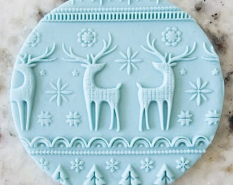 Christmas Decorative Pattern Biscuit Cookie POPup Embosser Stamp Fondant Cake Decorating Icing