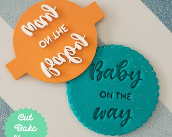 Baby On The Way Keks Embosser Stempel Baby Shower Neues Baby Geschenk Fondant Kuchen Dekorieren Zuckerglasur