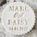 CUSTOM Wedding Names and Date Cookie Biscuit Stamp Fondant Cake Decorating Icing Cupcakes Stencil Clay 