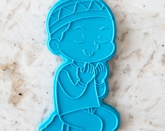 Praying Boy Biscuit Cookie POPup Embosser Stamp & Cutter Fondant Cake Decorating Icing Ramadan Eid