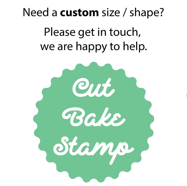 CUSTOM Any Text 2 Cookie Biscuit Stamp Fondant Cake Decorating Icing Cupcakes Stencil Wedding Clay image 4