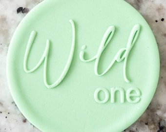 Wild One POPup Embosser Cookie Biscuit Stamp Fondant Cake Decorating Icing Cupcakes Stencil