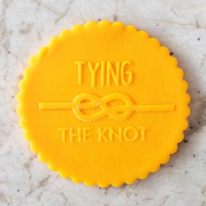 Tying The Knot Biscuit Cookie POPup Embosser Stamp Fondant Cake Decorating Icing Cupcakes Stencil
