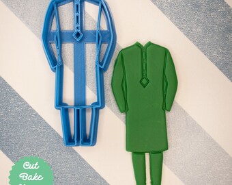 Sherwani 1 Indian Outfit Cookie Biscuit Cutter Fondant Cake Decorating Icing