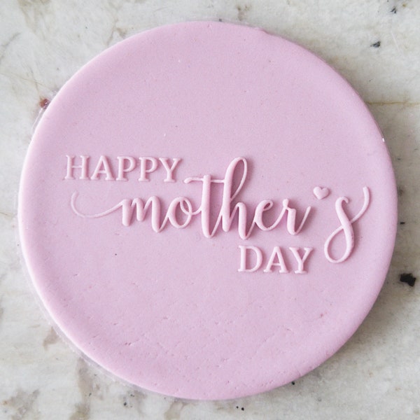 Happy Mothers Day 3 POPup Embosser Cookie Biscuit Stamp Fondant Cake Decorating Icing Cupcakes Stencil Mothers Day