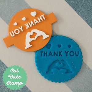 Thank You Hands Cookie Biscuit Embosser Stamp Celebration Fondant Cake Decorating Icing