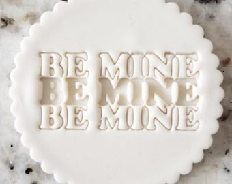 Be Mine Keks-Stempel, Fondant, Kuchendekoration, Zuckerguss, Cupcakes, Schablone, Prägung, Valentinstag
