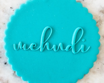 Mehndi Biscuit Cookie POPup Embosser Stamp Fondant Cake Decorating Icing Cupcakes Stencil Wedding