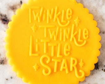 Twinkle Twinkle Little Star POPup Embosser Cookie Biscuit Stamp Fondant Cake Decorating Icing Cupcakes Stencil