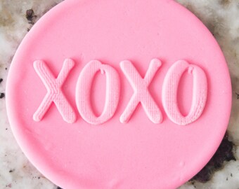 XOXO POPup Embosser Cookie Biscuit Stamp Fondant Cake Decorating Icing Cupcakes Stencil Valentines Day
