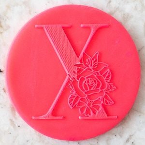 Alfabeto floral Letra X POPup Embosser Sello Fondant Cake Decoración Glaseado Cupcakes Galleta Galleta Stencil