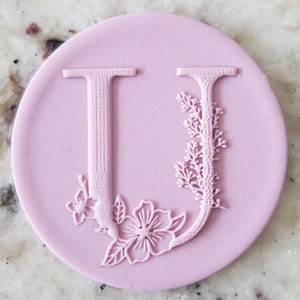 U Floral Carta POPup Embosser Galleta Sello de galleta Fondant Pastel Decoración Glaseado Cupcakes Plantilla Día de las Madres
