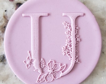U Floral Letter POPup Embosser Cookie Biscuit Stamp Fondant Cake Decorating Icing Cupcakes Stencil Mothers Day