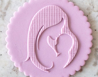 Mother and Baby POPup Embosser Cookie Biscuit Stamp Fondant Cake Decorating Icing Cupcakes Stencil