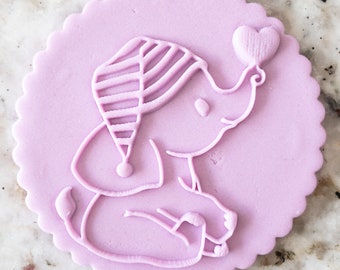 Elle The Elephant Biscuit Cookie POPup Embosser Stamp Fondente Torta Decorating Glassa Cupcakes Stencil