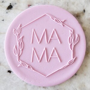 MAMA Mothers Day Biscuit Cookie POPup Embosser Stamp Fondant Cake Decorating Icing Stencil