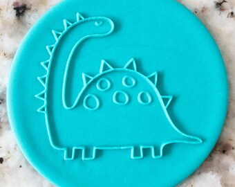 Cute Dinosaur 4 POPup Embosser Cookie Biscuit Stamp Fondant Cake Decorating Icing Cupcakes Stencil