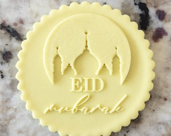 Eid Mubarak Mosque Outline Cookie POPup Embosser Stamp Fondant Cake Decorating Icing Eid Ramadan Islam