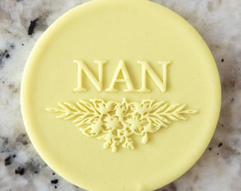 Nan Floral POPup Embosser Cookie Biscuit Stamp Fondant Cake Decorating Icing Cupcakes Stencil Mothers Day