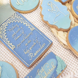Ramadan Message With Decorative Frame Cookie POPup Embosser Stamp & Cutter Fondant Cake Decorating Icing Eid Ramadan