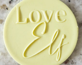 Love Elf POPup Embosser Cookie Biscuit Stamp Fondant Cake Decorating Icing Cupcakes Stencil Christmas