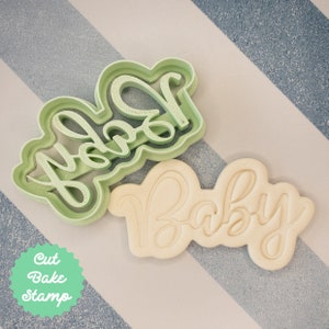 Baby Text Cookie Biscuit Cutter Fondant Cake Decorating Icing Baby Shower New Baby