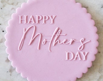 Happy Mothers Day 5 POPup Embosser Cookie Biscuit Stamp Fondant Cake Decorating Icing Cupcakes Stencil Mothers Day