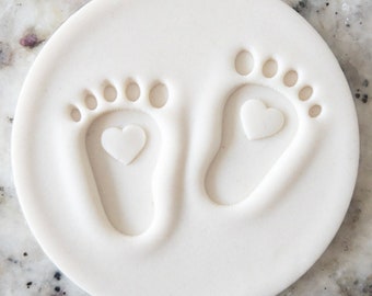 Baby Feet Cookie Biscuit Stamp Fondant Cake Decorating Icing Cupcakes Stencil Clay
