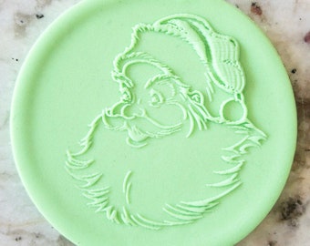 Jolly Santa Face POPup Embosser Cookie Biscuit Stamp Fondant Cake Decorating Icing Cupcakes Stencil Christmas