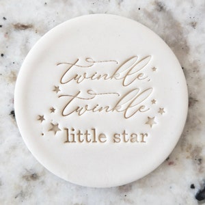Twinkle Twinkle Little Star 2 Baby Cookie Biscuit Stamp Fondant Cake Decorating Icing Cupcakes Stencil Clay