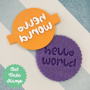 Hello World Keks Keks Prägung Stempel Baby Shower Neu Baby Geschenk Fondant Kuchen Dekoration I-Tüpfelchen
