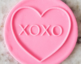 XOXO Love Heart POPup Embosser Cookie Biscuit Stamp Fondant Cake Decorating Icing Cupcakes Stencil Valentijnsdag
