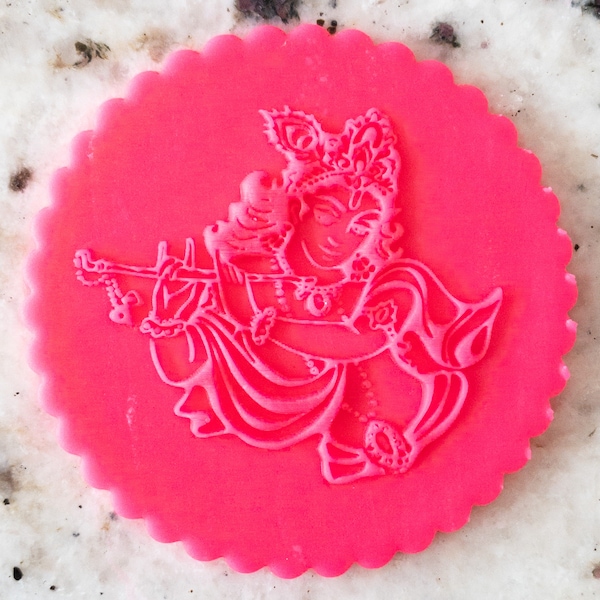 Lord Krishna POPup Embosser Cookie Biscuit Tampon Fondant Gâteau Décoration Glaçage Cupcakes Pochoir Diwali