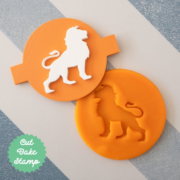 Lion Cookie Biscuit Embosser Stamp Fondant Cake Decorating Jungle Icing