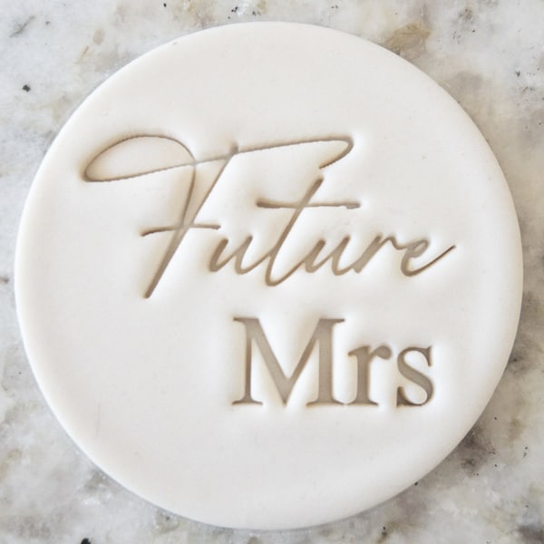 Future Mrs Cookie Biscuit Stamp Fondant Cake Decorating Icing Cupcakes Stencil Wedding Clay