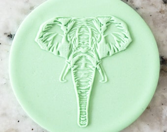 Elephant Head POPup Embosser Cookie Biscuit Stamp Fondant Cake Decorating Icing Cupcakes Stencil