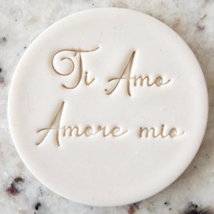 Ti Amo Amore Mio Biscuit Stamp Fondant Décoration de gâteau Glaçage Cupcakes Pochoir Embosser Saint Valentin