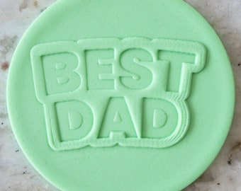 Best Dad POPup Embosser Keks Stempel Kekse Fondant Kuchen Dekoration Icing Cupcakes Schablone Vatertag