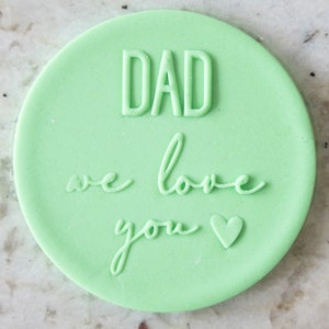 Papa We Love You POPup Embosser Keks Stempel Fondant Kuchen Dekorieren Zuckerguss Cupcakes Schablone Vatertag