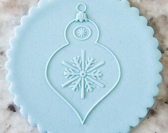 Teardrop Bauble POPup Embosser Cookie Biscuit Stempel Fondant Cake Versieren Icing Cupcakes Stencil Christmas