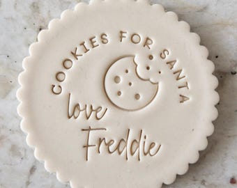 CUSTOM Cookies For Santa Love Name Christmas Cookie Biscuit Stamp Fondant Cake Decorating Icing Cupcakes Stencil Clay