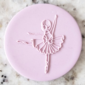 Tanzende Ballerina POPup Embosser Plätzchen Stempel Fondant Kuchen Dekoration Eisbecher Cupcakes Schablone