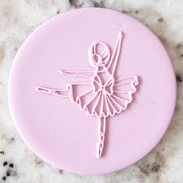 Dancing Ballerina POPup Embosser Cookie Stamp Fondant Cake Decorating Icing Cupcakes Stencil