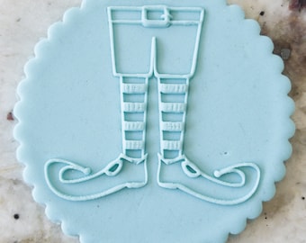 Buty Elfa POPup Embosser Pieczątka do ciasteczek Fondant Dekorowanie ciast Lukier Babeczki Szablon Boże Narodzenie