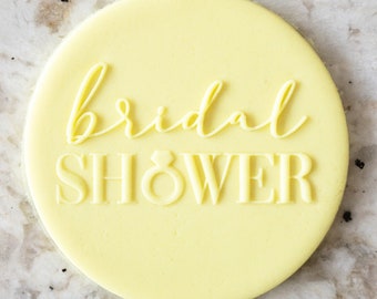Bridal Shower POPup Embosser Cookie Biscuit Stamp Fondant Cake Decorating Icing Cupcakes Stencil