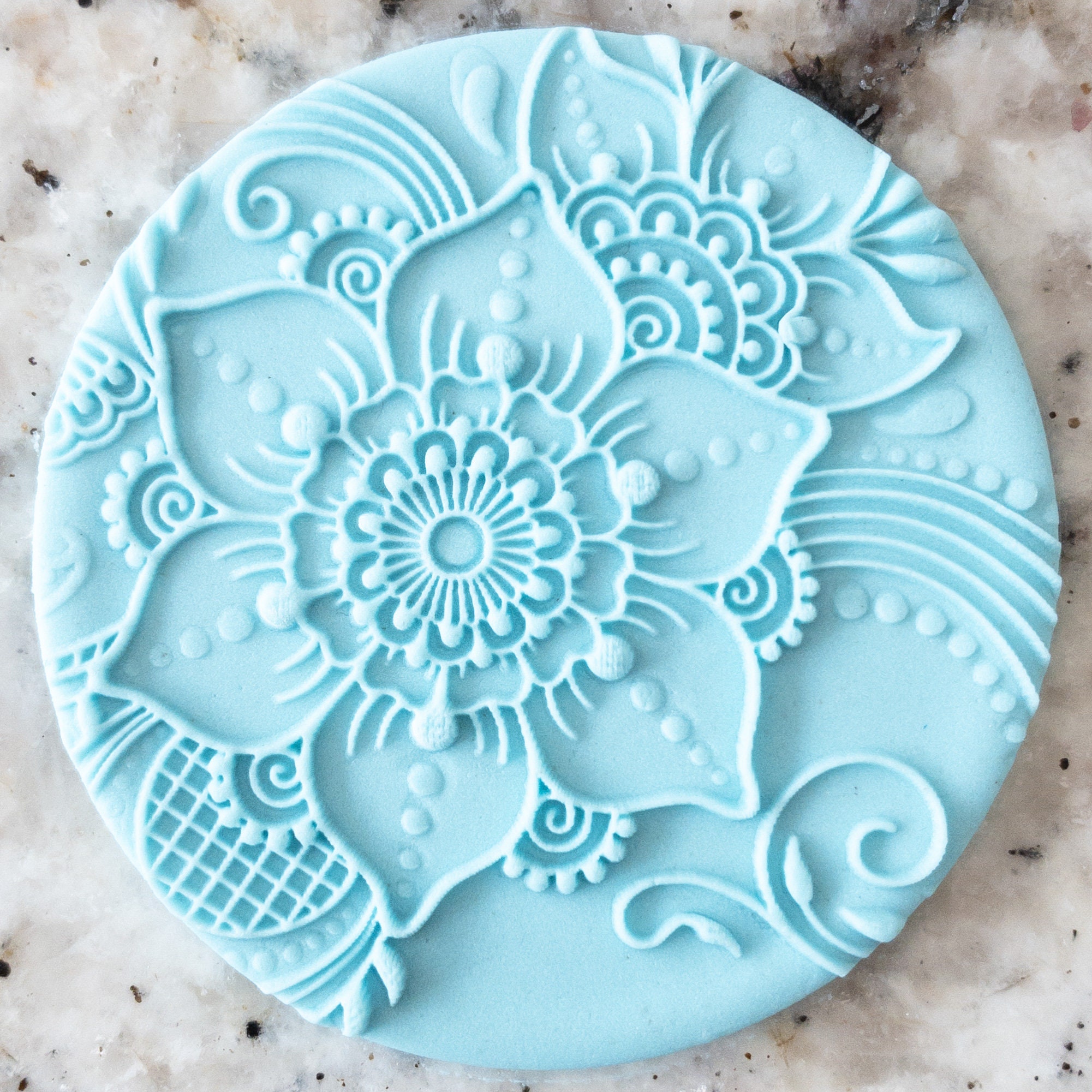 Henna Pattern 1 Biscuit Cookie POPup Embosser Stamp Fondant Cake Decorating Icing Mehndi Indian Wedding Diwali
