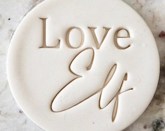 Pieczątka z ciasteczek Love Elf Fondant Cake Decorating Icing Cupcakes Stencil Christmas